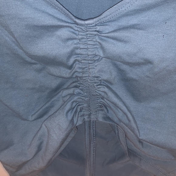 blue rushed crop top - Picture 3 of 3